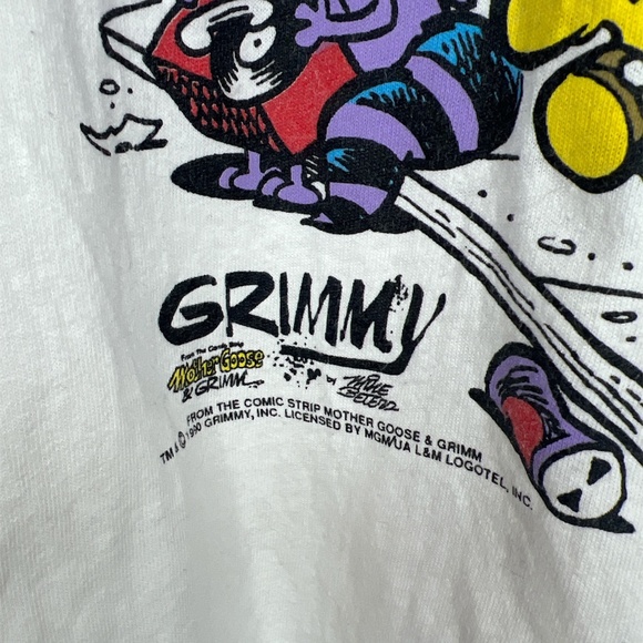 Vintage 1990 Mother Goose & Grimm The Grimm Rapper Comic T Shirt L - Picture 4 of 8